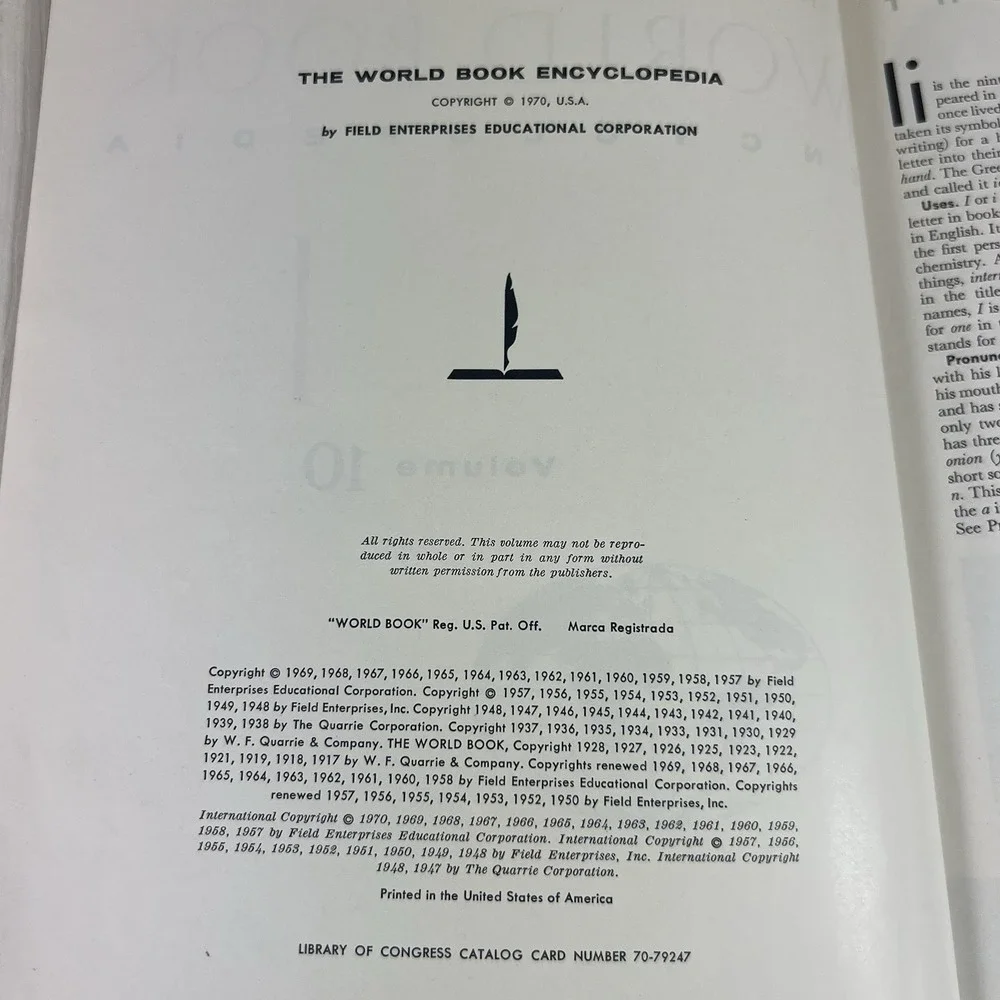 1970 The World Book Encyclopedia Volume 10 I Hardcover Vintage Book